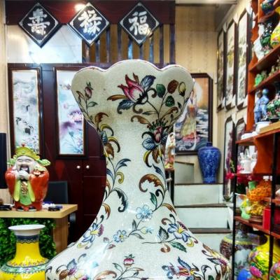 Bình Họa Tiết Hoa Men Rạn